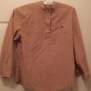 Cotton shirt cropped sleeves